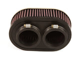 K&N Universal Chrome Filter 2in Flange ID/2in Height/0.625in Flange Length/4in Width - RC-2370