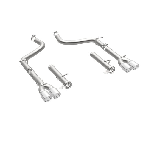 MagnaFlow Axle-Back, SS, 2.5in, Quad Split Rear 3.5in Tip 2015 Dodge Challenger R/T 5.7L - 19210