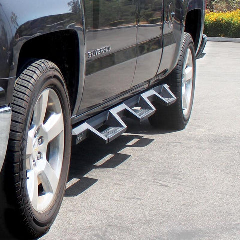 Westin 14-18 Chevrolet Silverado 1500 DC 6.5ft Bed HDX Drop W2W Nerf Step Bars - Tex. Blk - 56-534595