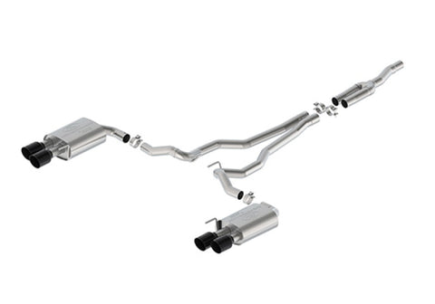 Ford Racing 2024 Mustang 2.3L Extreme Active Cat-Back Exhaust System Black Tips - M-5200-M2EB