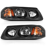 ANZO 2000-2005 Chevy Impala Crystal Headlight Black Amber - 121530
