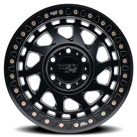 Dirty Life 9313 Enigma Race 17x9 / 5x127 BP / -12mm Offset / 78.1mm Hub Matte Black Wheel - 9313-7973MB12