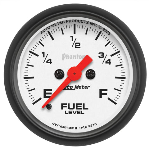 Autometer Phantom 52mm Full Sweep Electronic Fuel Level Programmable Empty-Full Range - 5710