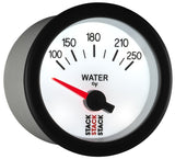 Autometer Stack 52mm 100-250 Deg F 1/8in NPTF Electric Water Temp Gauge - White - ST3258