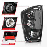 ANZO 16-21 Toyota Tacoma LED Tail Lights - w/ Light Bar Sequential Black Housing & Smoke Lens - 311401