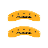 MGP Front set 2 Caliper Covers Engraved Front Bowtie Black finish silver ch - 14001FBOWBK