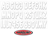 Hardline Boat Lettering Registration Kit 3 in. - 200 White solid - WHI200EC