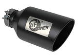 aFe Power MACH Force-Xp 409 Stainless Steel Clamp-on Exhaust Tip Black - 49T40801-B15