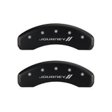 MGP 4 Caliper Covers Engraved Front & Rear With stripes/Journey Red finish silver ch - 12200SJNYRD