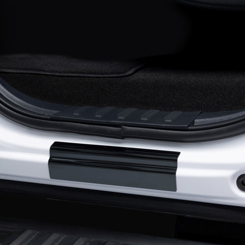 Putco 15-20 Ford F-150 - SuperCrew w/ F-150 Etching (4pcs) Black Platinum Door Sills - 95150BPFD