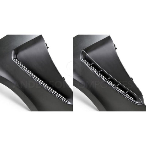 Anderson Composites 15-16 Ford Mustang GT350 Style Fiberglass Front Fenders - AC-FF15FDMU-GR-GF