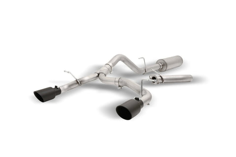 Gibson 2021+ Ford Bronco 4-DR 2.7L 4WD 2.5in Black Elite Cat-Back Dual Split Exhaust - Stainless - 69551B