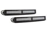 Diode Dynamics 12 In LED Light Bar Single Row Straight Clear Flood (Pair) Stage Series - DD6033P