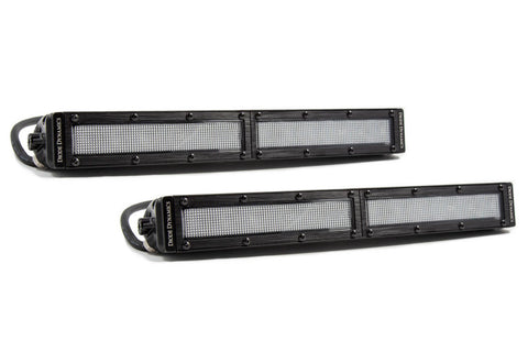 Diode Dynamics 12 In LED Light Bar Single Row Straight Clear Flood (Pair) Stage Series - DD6033P