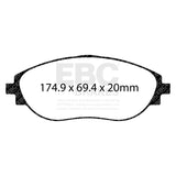 EBC Racing 2013+ Audi S3 (8V) RP-1 Race Front Brake Pads - DP82127RP1