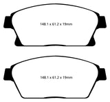EBC 13-17 Buick Encore 1.4 Turbo Greenstuff Front Brake Pads - DP22067