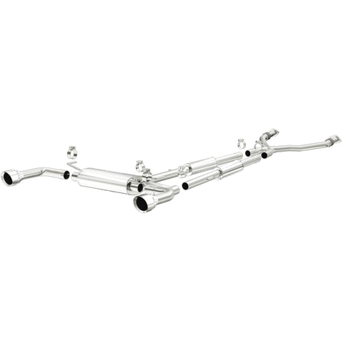 MagnaFlow 14 Infiniti Q50 V6 3.7L Cat-Back Polished Stainless Tips Dual Split Rear Exit Exhaust - 15310