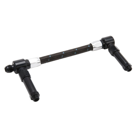 Russell Performance -8 AN to -8 AN ProClassic Demon Carb Dual Inlet Carb Kit (Black/Silver) - 641183