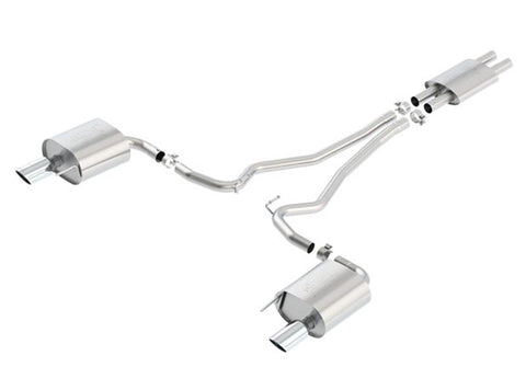 Borla ATAK Cat Back 15 Ford Mustang 3.7L V6 MT/AT 2.25in Pipe 4in Single Round Rolled Tips - 140588