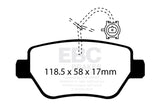 EBC 2014-2016 Maserati Ghibli 3.0L Twin Turbo (330) Redstuff Rear Brake Pads - DP32258C