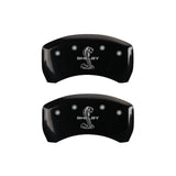 MGP Rear set 2 Caliper Covers Engraved Rear Tiffany Snake Black finish silver ch - 10010RSBYBK