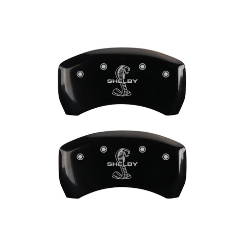 MGP Rear set 2 Caliper Covers Engraved Rear Tiffany Snake Black finish silver ch - 10010RSBYBK