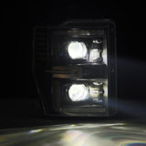 AlphaRex 08-10 Ford F250-550 LUXX-Series LED Projector Headlights Black w/Activ Light/Seq Signal - 880312