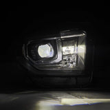 AlphaRex 14-21 Toyota Tundra LUXX-Series LED Proj Headlights Blk w/Actv Light & Seq. Sig + DRL - 880835