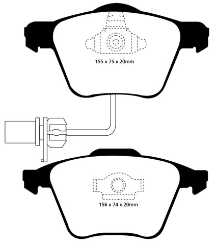 EBC 04-08 Audi S4 4.2 Bluestuff Front Brake Pads - DP51495NDX