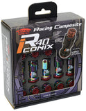 Project Kics 16+4 Locks Neocro R40 Iconix W/ Plastic Cap (Black) - 12X1.25 - WRIF13NK