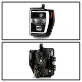Spyder Ford F-250/350/450 08-10 V2 High-Power LED Headlights-Switch Back-Black PRO-YD-FS08PL-SBLB-BK - 5087751