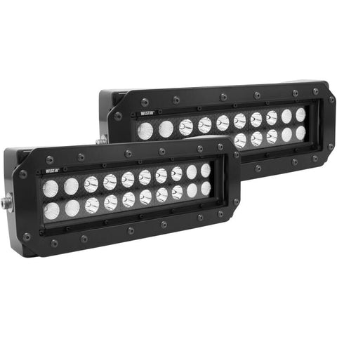 Westin HDX Flush Mount B-FORCE LED Light Kit (Set of 2) w/wiring harness - Black - 57-0035