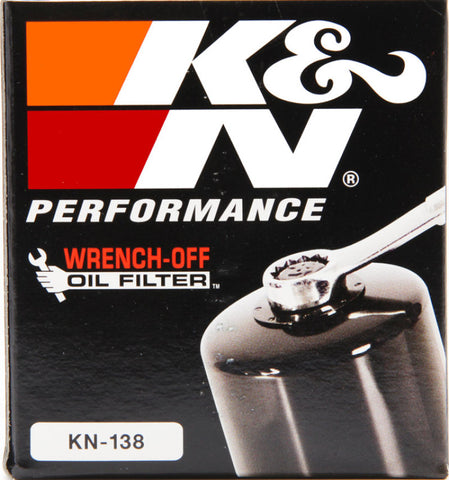 K&N Suzuki / Arctic Cat / Cagiva / Kawasaki / KYMCO / Aprilia 2.813in OD x 3.031in H Oil Filter - KN-138