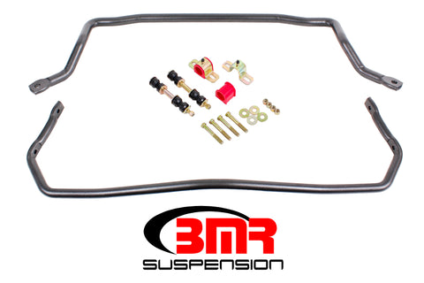 BMR 78-87 G-Body Front & Rear Sway Bar Kit w/ Bushings - Black Hammertone - SB031H