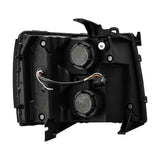 AlphaRex 07-13 Chevy 1500 LUXX LED Proj Headlights Plank Style Jet Blk w/ Activ Light/Seq Signal/DRL - 880223