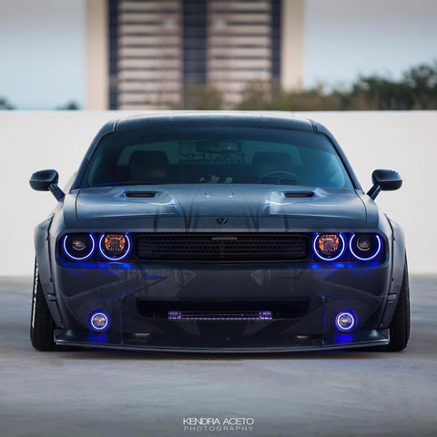 Oracle 0814 Dodge Challenger Dynamic Surface Mount Headlight/Fog Light Halo Kit COMBO - 1458-332