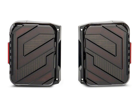 Raxiom 07-18 Jeep Wrangler JK Axial Series Trident LED Tail Lights- Blk Housing (Smoked Lens) - J173718
