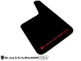 Rally Armor Universal Fit (No Hardware) UR Plus Red UR Mud Flap w/ White Logo - MF20-URP-RD/WH