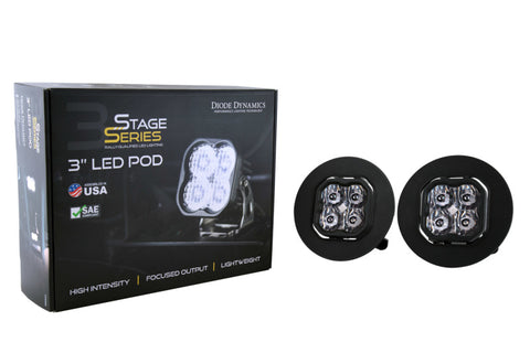 Diode Dynamics SS3 LED Pod Max Type GM5 Kit - White SAE Fog - DD6710