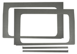 DEI 18-23 Jeep Wrangler JL 4-Door Boom Mat Rear Side Window Trim - 4 Piece - Gray Leather Look - 50176