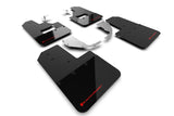 Rally Armor 21-25 Ford Bronco (Steel Bmpr + RB - NO Rptr/Sprt) Blk Mud Flap w/Red Logo - MF85-RB-ST-RD