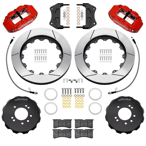 Wilwood 89-98 Nissan 240SX/89-94 Skyline/90-96 300ZX Superlite 6R Front BBK w/ 14in D/S Rotors - Red - 140-18247-DR