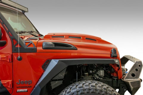 DV8 Offroad 18+ Jeep JL Heat Dispersion Hood - Primer Black - HDMBJL-01