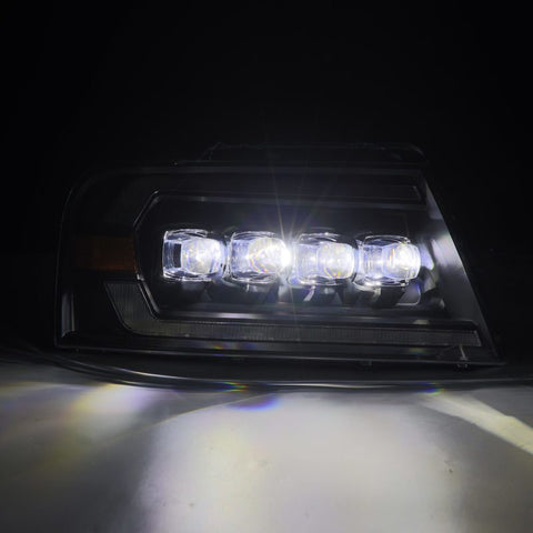 AlphaRex 04-08 Ford F-150 (No 2004 Heritage) NOVA-Series LED Proj HL Alpha-Blk w/Actv Lgt / Seq. Sig - 880128