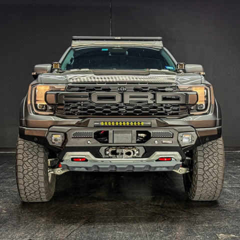 RIVAL 24-26 Ford Ranger Raptor Front Aluminum Bumper w/Winch Mount and Recovery Points - 2D.1813.1.US