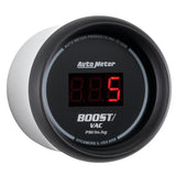Autometer Black 52mm 30 In Hg.-Vac./30 PSI Digital Vacuum/Boost Gauge - 6359