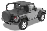 Bestop 07-09 Jeep Wrangler JK 2-Door Header Targa Bikini (Black Diamond) - 52580-35