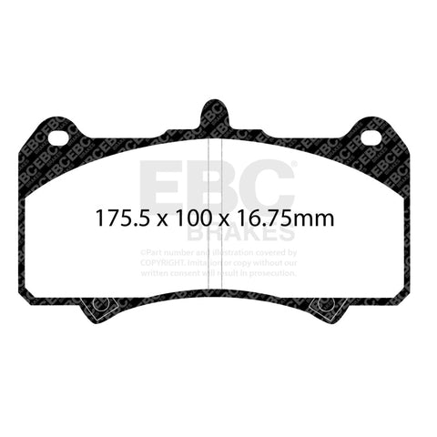 EBC AP Racing CP7555 Caliper Yellowstuff Brake Pads - DP4074R
