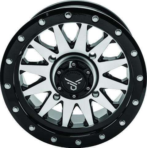 QuadBoss Wagon 14X7 4+3 4/156 Black Machined - 608554
