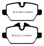 EBC 10+ Mini Countryman 1.6 Cooper Greenstuff Rear Brake Pads - DP22102
